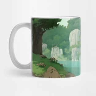 Anime Calm Lake Landscape 90s Mug
